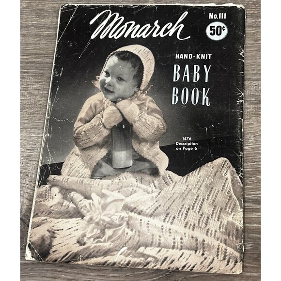 Vintage Monarch Book No.111 Hand Knits Baby Book Paperback - Picture 5 of 5